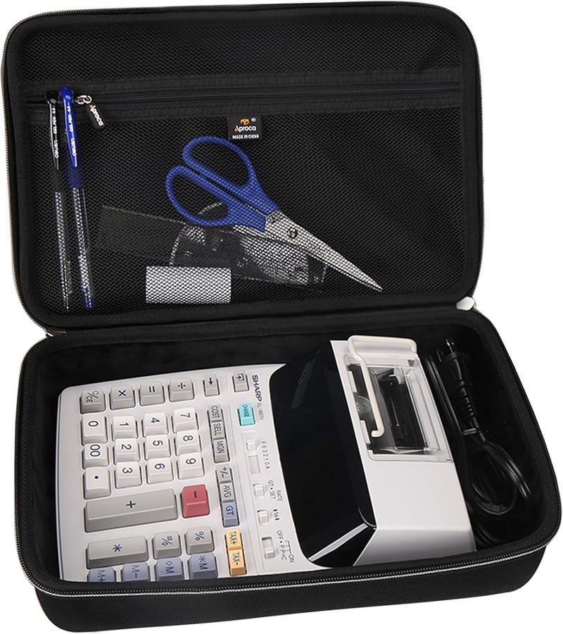 Aproca Hard Storage Travel Case, for Sharp EL-1801V Ink Printing Calculator and Thermal Paper Rolls - Image 1